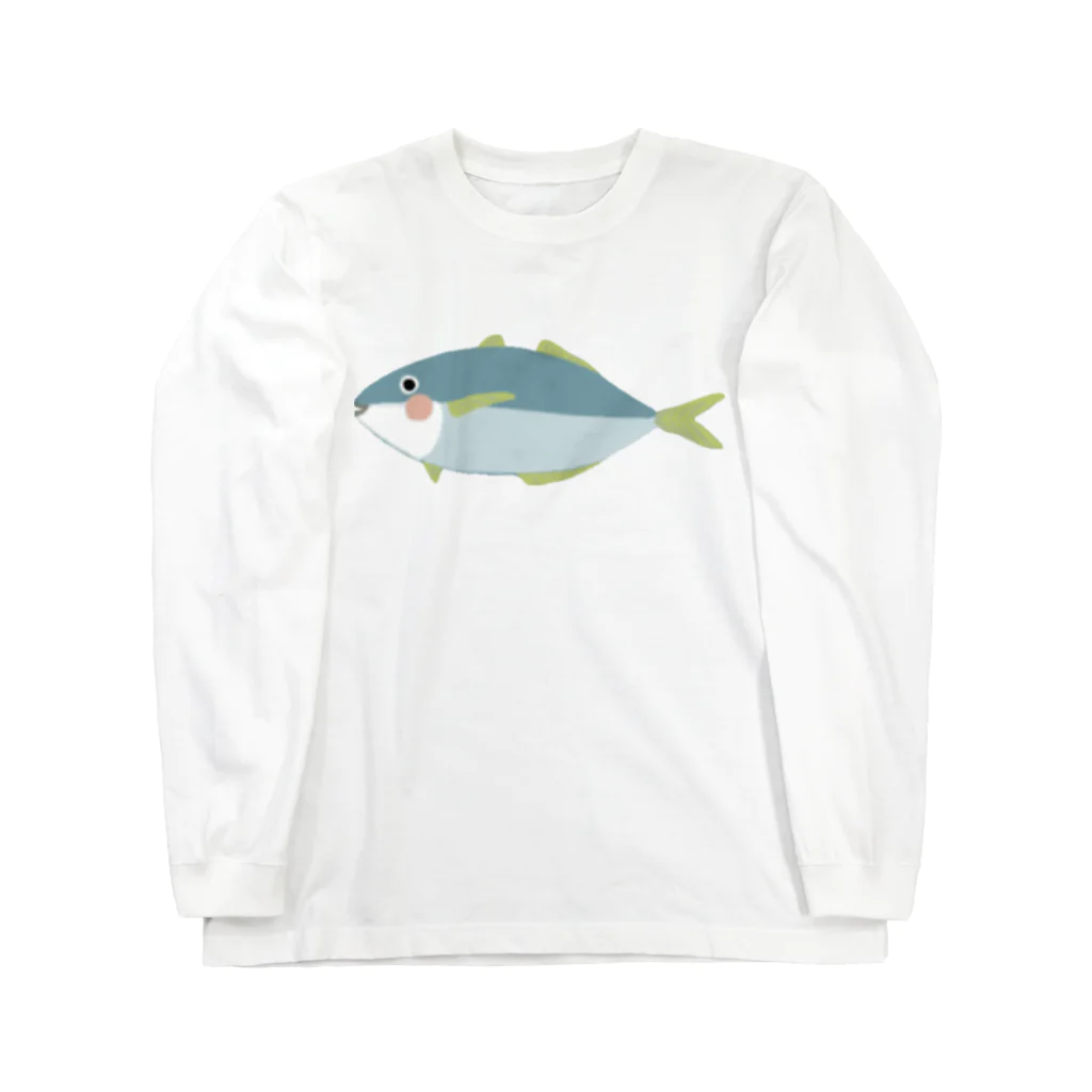 ぬいしろのナカミの大きいお魚くん ロングスリーブTシャツ