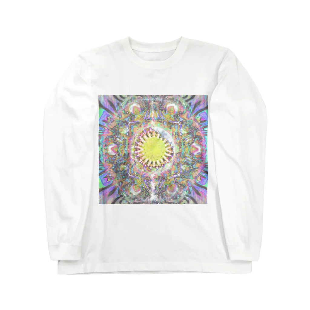 水草のサイケデリックな太陽 Long Sleeve T-Shirt