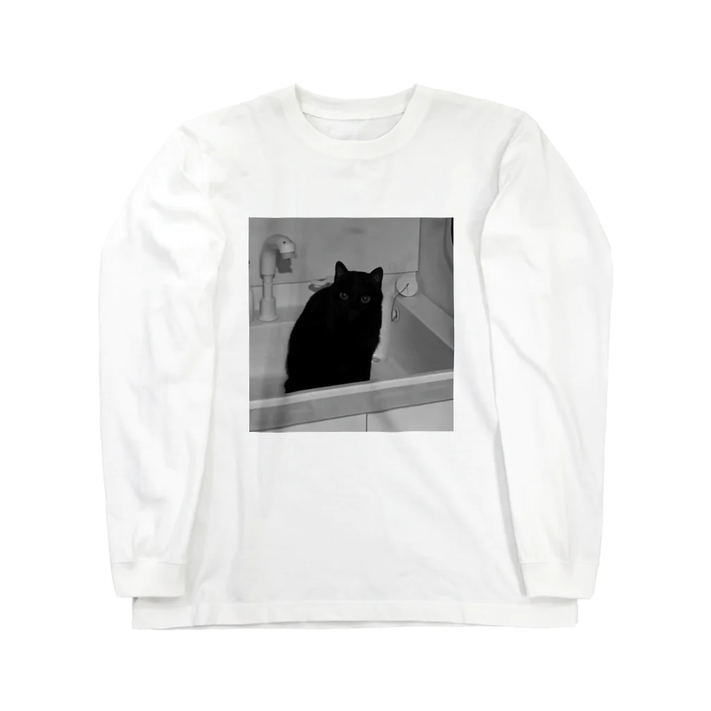 深夜の猫屋さんの深夜猫 Long Sleeve T-Shirt