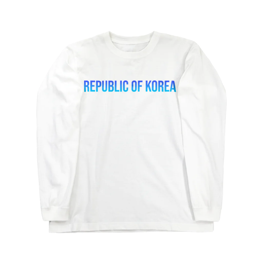 ON NOtEの韓国 ロゴブルー ロングスリーブTシャツ