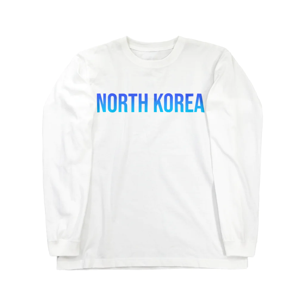 ON NOtEの北朝鮮 ロゴブルー ロングスリーブTシャツ