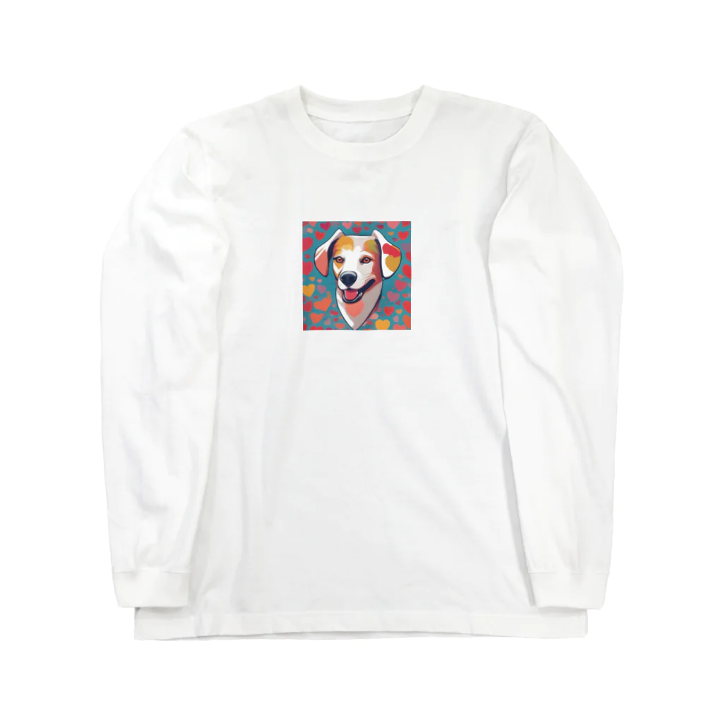 NYNANTのワンちゃん　ハート柄　 Long Sleeve T-Shirt