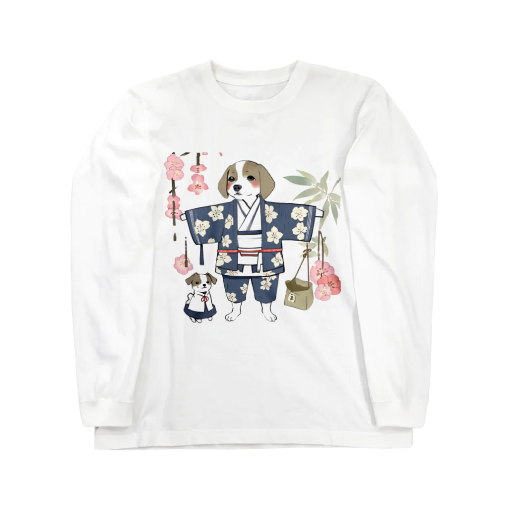 fujisan10の親子犬 Long Sleeve T-Shirt