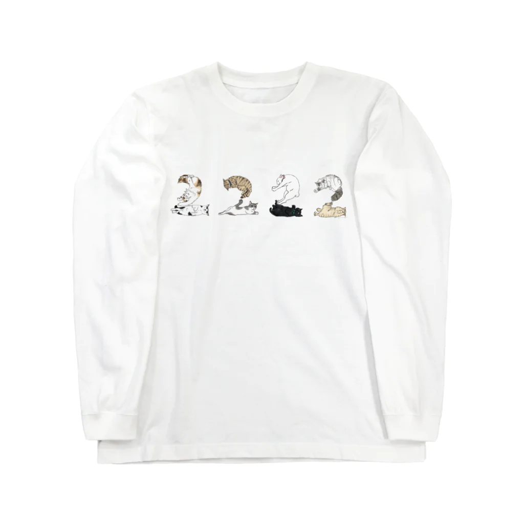 kaoru@nekomangakakuyoのにゃーにゃーにゃーにゃー猫ズ Long Sleeve T-Shirt