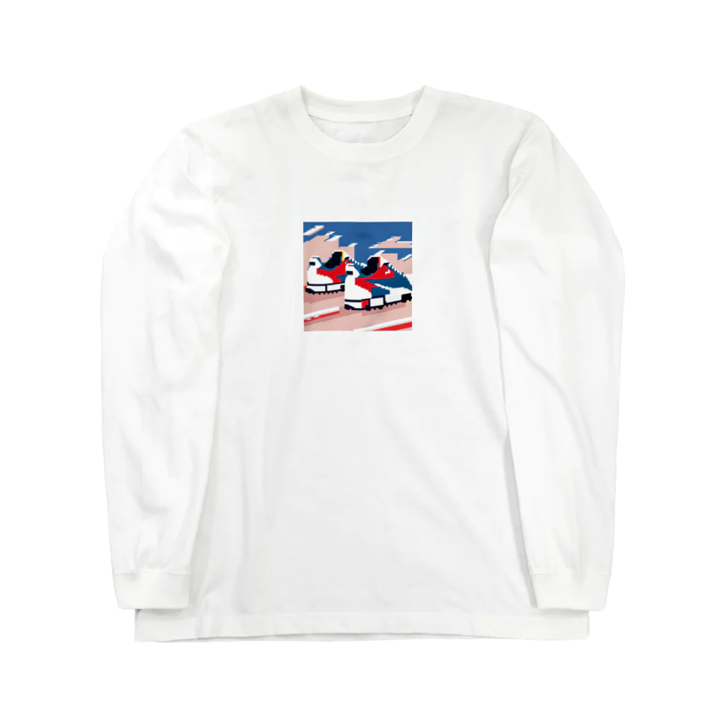 KAKI_のドット絵おしゃれなくつ Long Sleeve T-Shirt