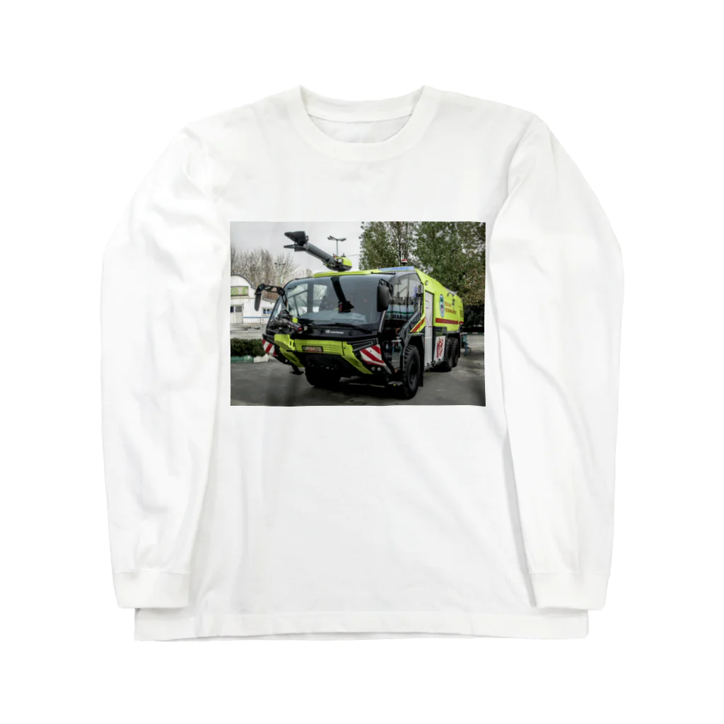 ビッグスマイルライフの黄色い消防車 Long Sleeve T-Shirt