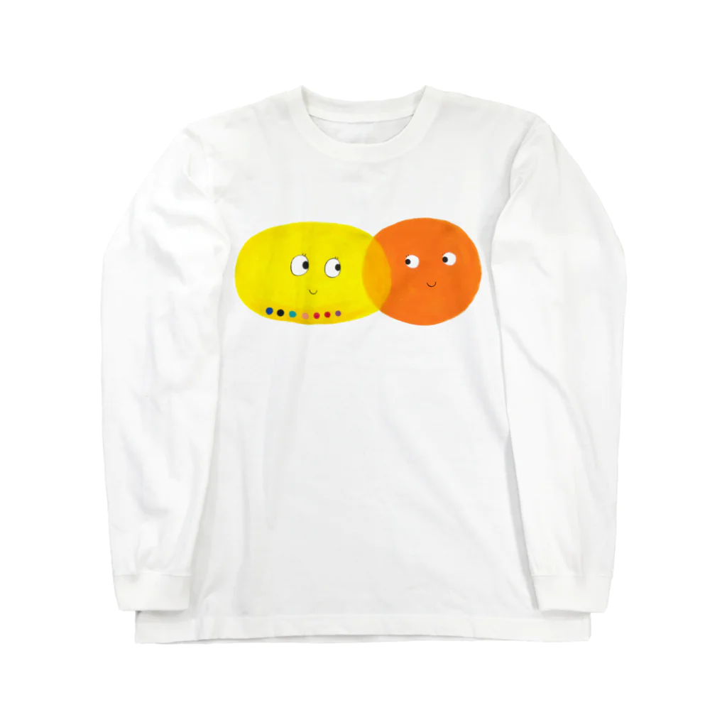 いしあいつるえミュージアムショップのきいろちゃんとオレンジちゃんTシャツ Long Sleeve T-Shirt