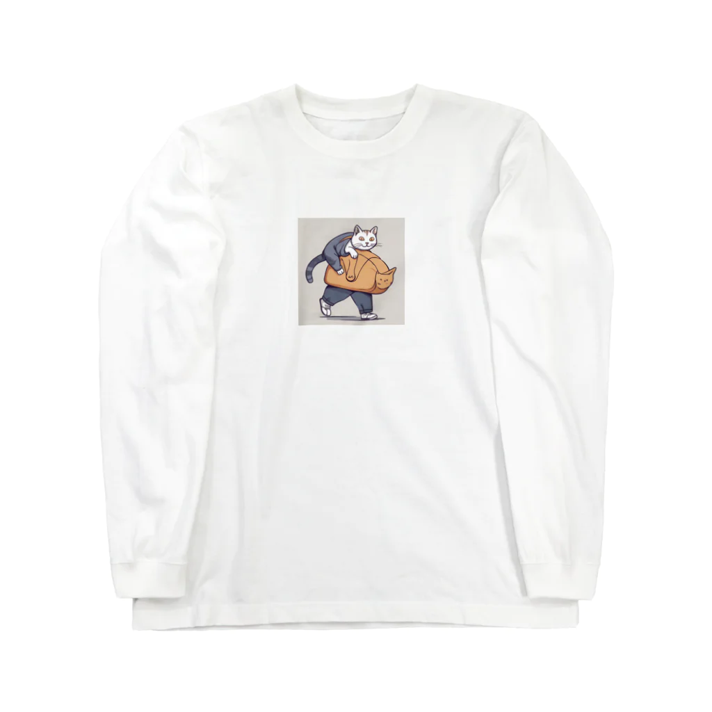 aoking_の不思議猫 Long Sleeve T-Shirt