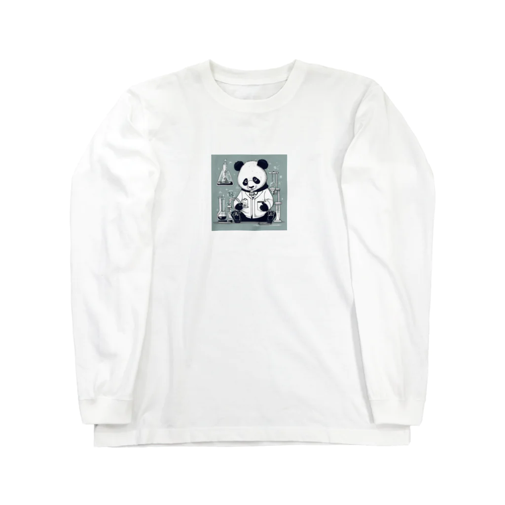 『勝手に』工場長 /KATTEの派遣パンダ(科学者ver.) Long Sleeve T-Shirt