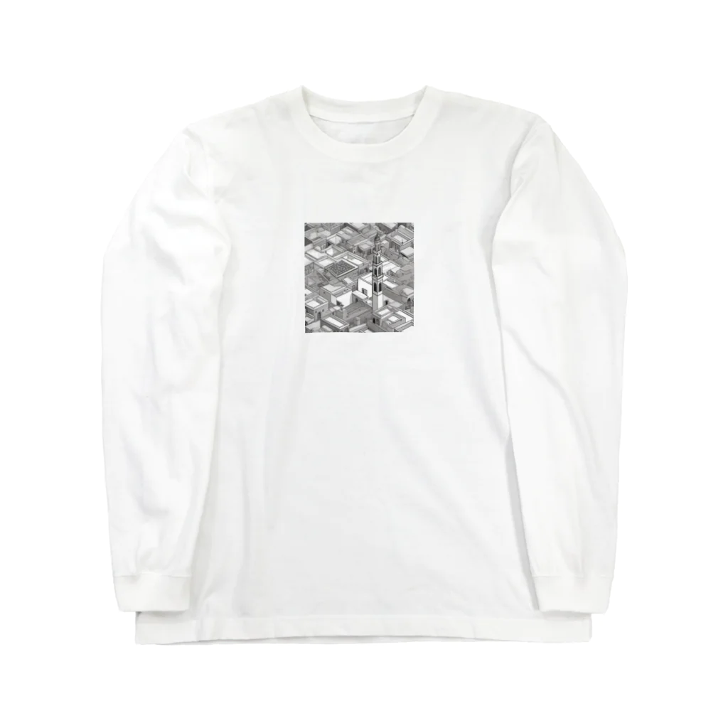 YoMiTの有名な観光スポットイメージ画像：モロッコのマラケシュ旧市街（モロッコ、マラケシュ） Long Sleeve T-Shirt