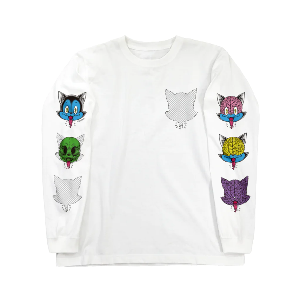 24DANGERの変なねこカラーver. Long Sleeve T-Shirt