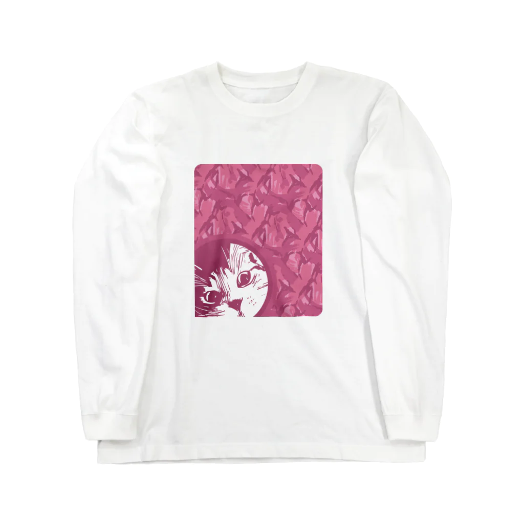 QUE-SERA-SERAのびっくり顔ネコの小鉄さん Long Sleeve T-Shirt