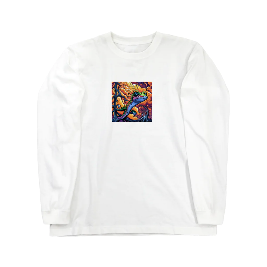 もしもショップの逞しいカエル Long Sleeve T-Shirt