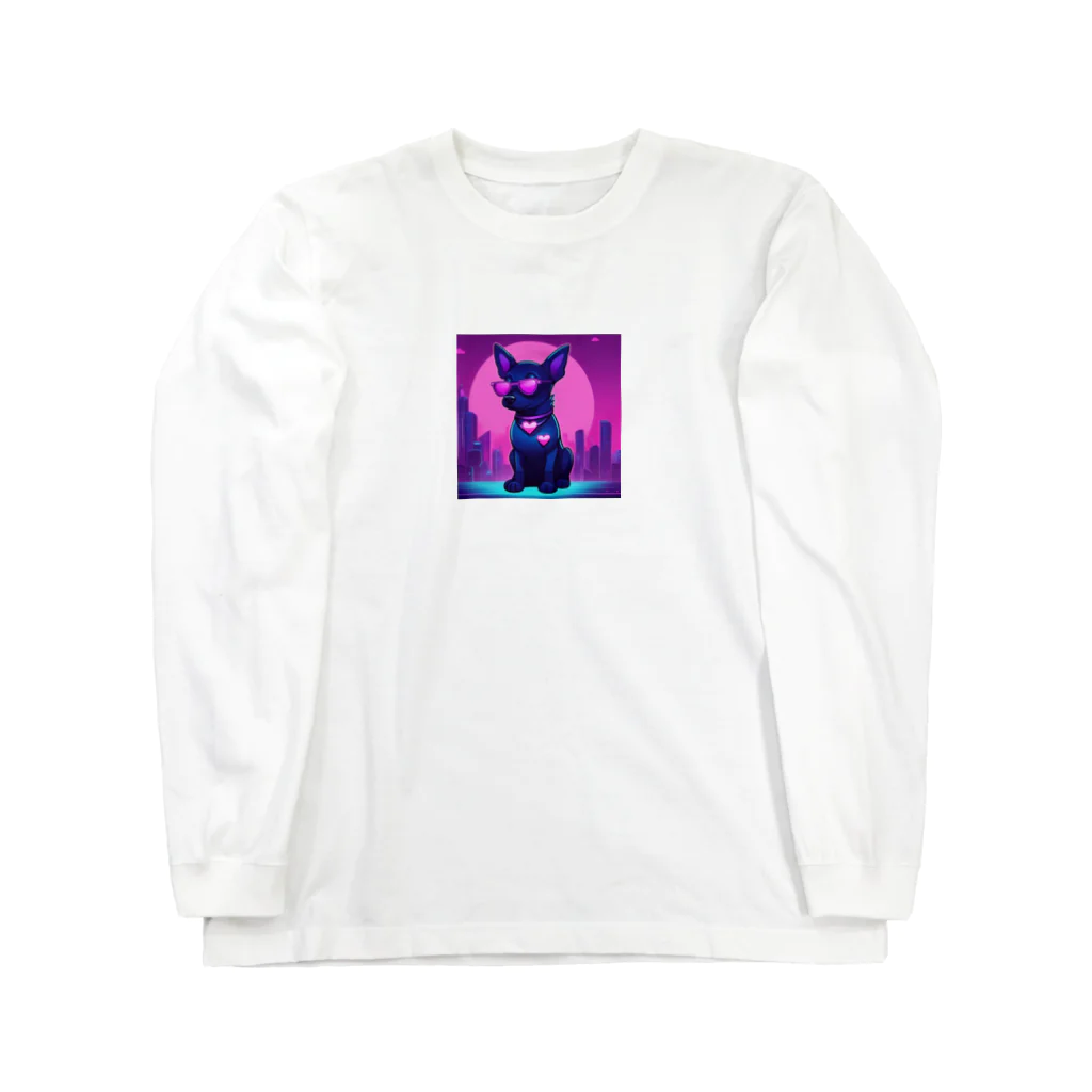 k-famのファッションドッグ・ピンク Long Sleeve T-Shirt