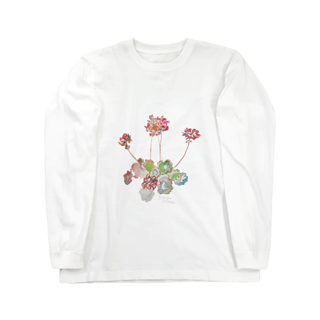 KUMIIRO Kumiko-Takezawaのgeranium ロングスリーブTシャツ