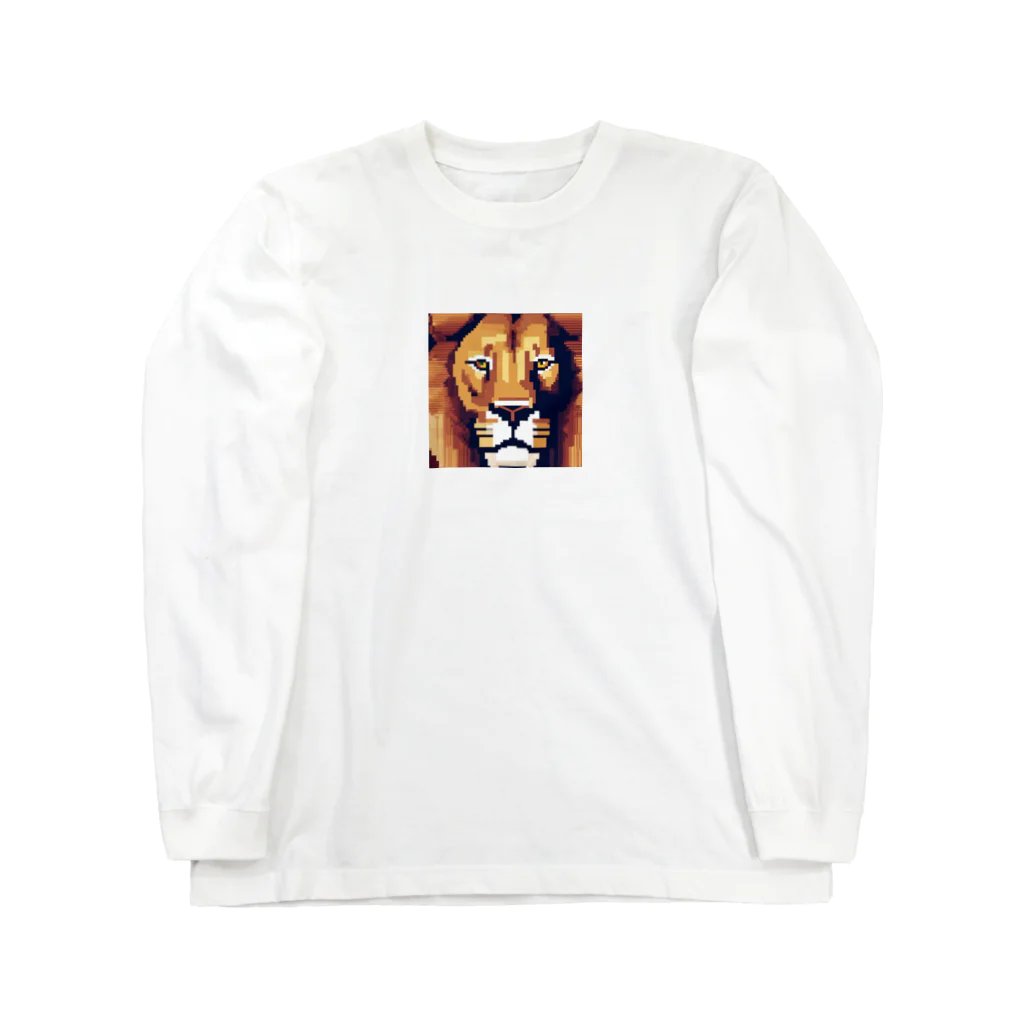 DJシャークのドット絵ライオン Long Sleeve T-Shirt