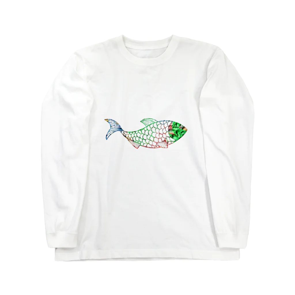 mumusの魚　water drop Long Sleeve T-Shirt