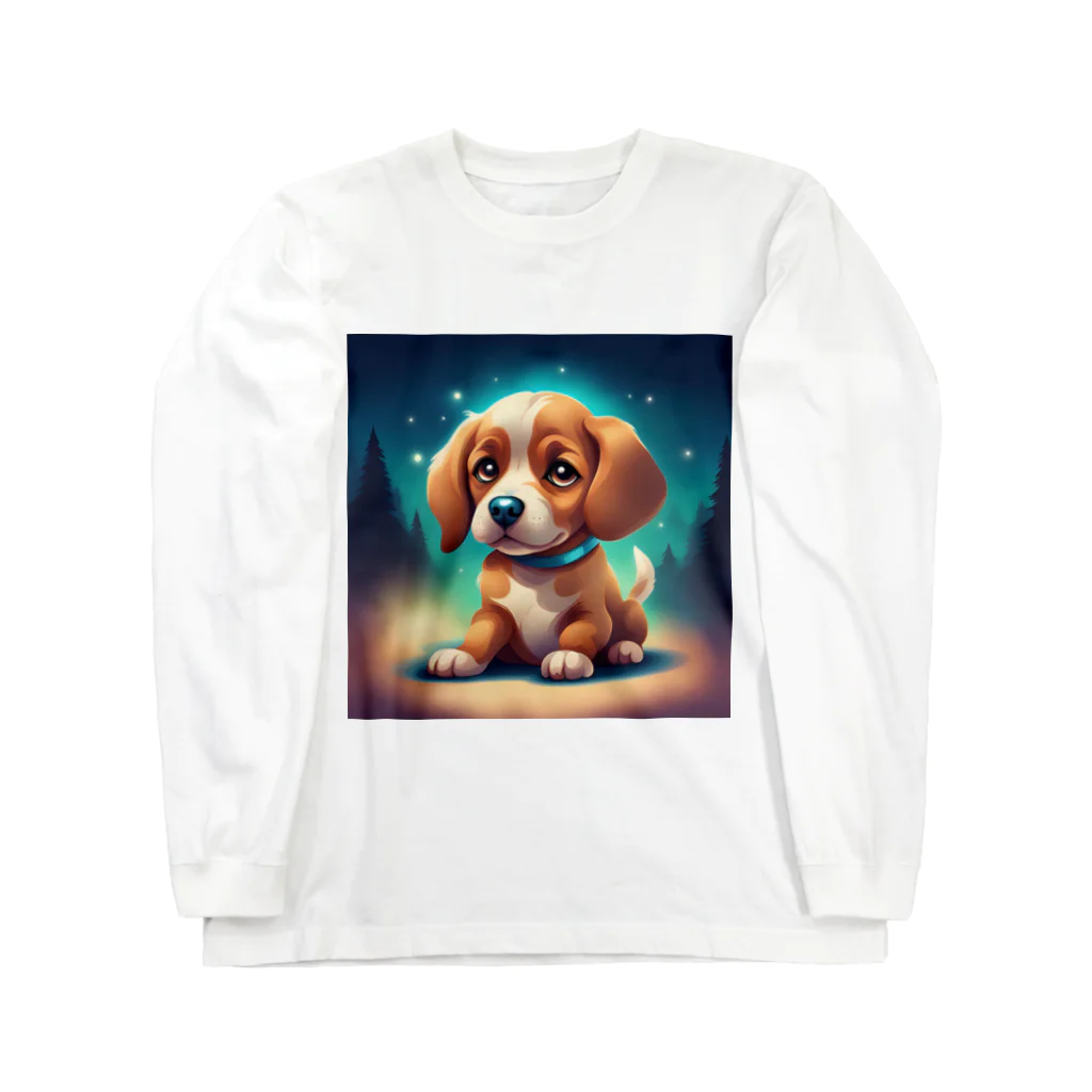 春乃遊羽アイディアイラストショップの可愛い犬のイラスト Long Sleeve T-Shirt