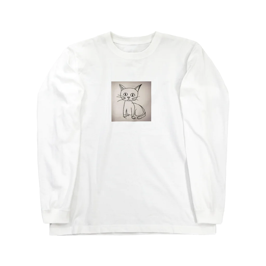 Kemasatariの猫の絵 Long Sleeve T-Shirt