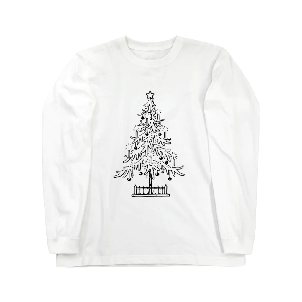 -ruku-のクリスマスツリー ロングスリーブTシャツ