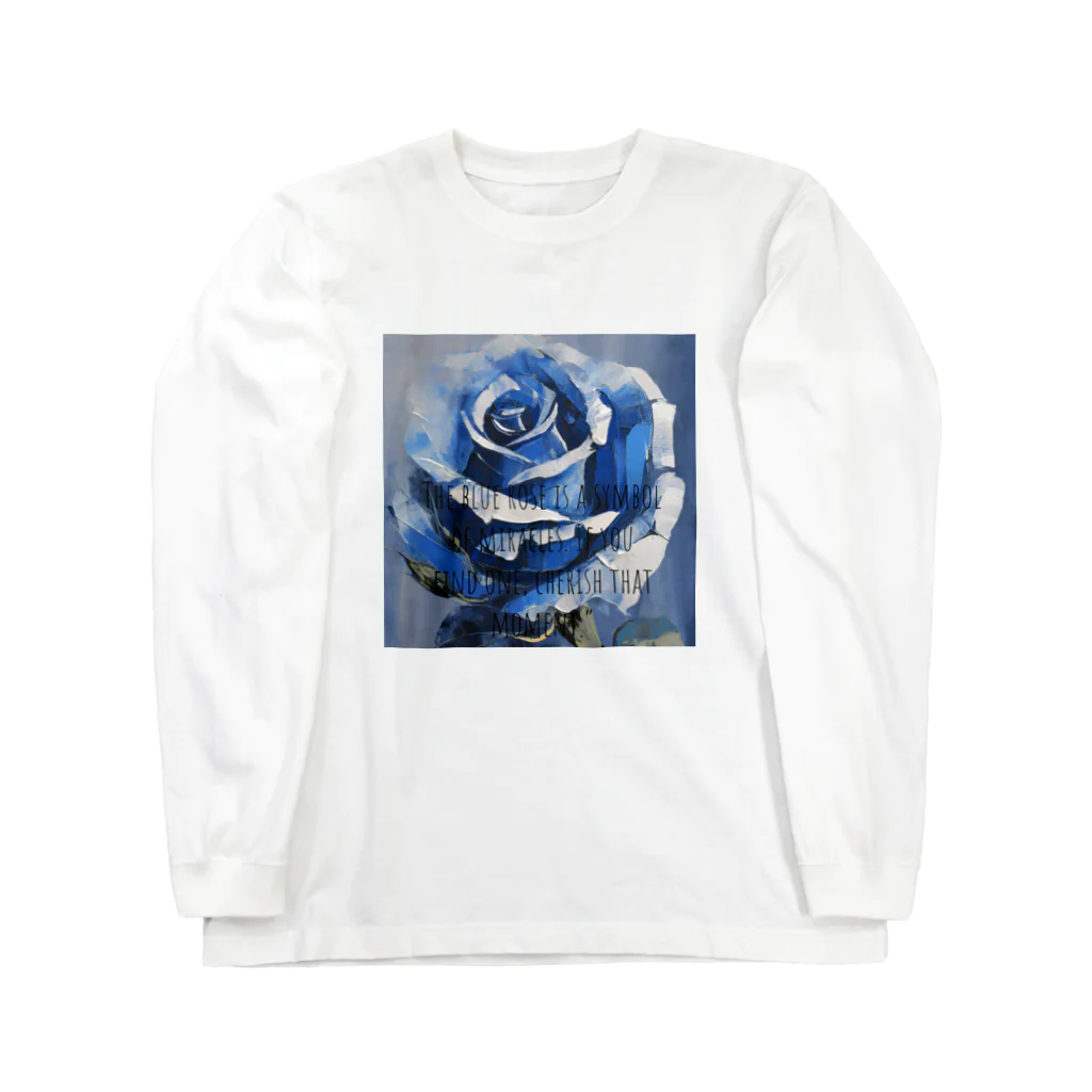 Rebelideaの青いバラ Long Sleeve T-Shirt
