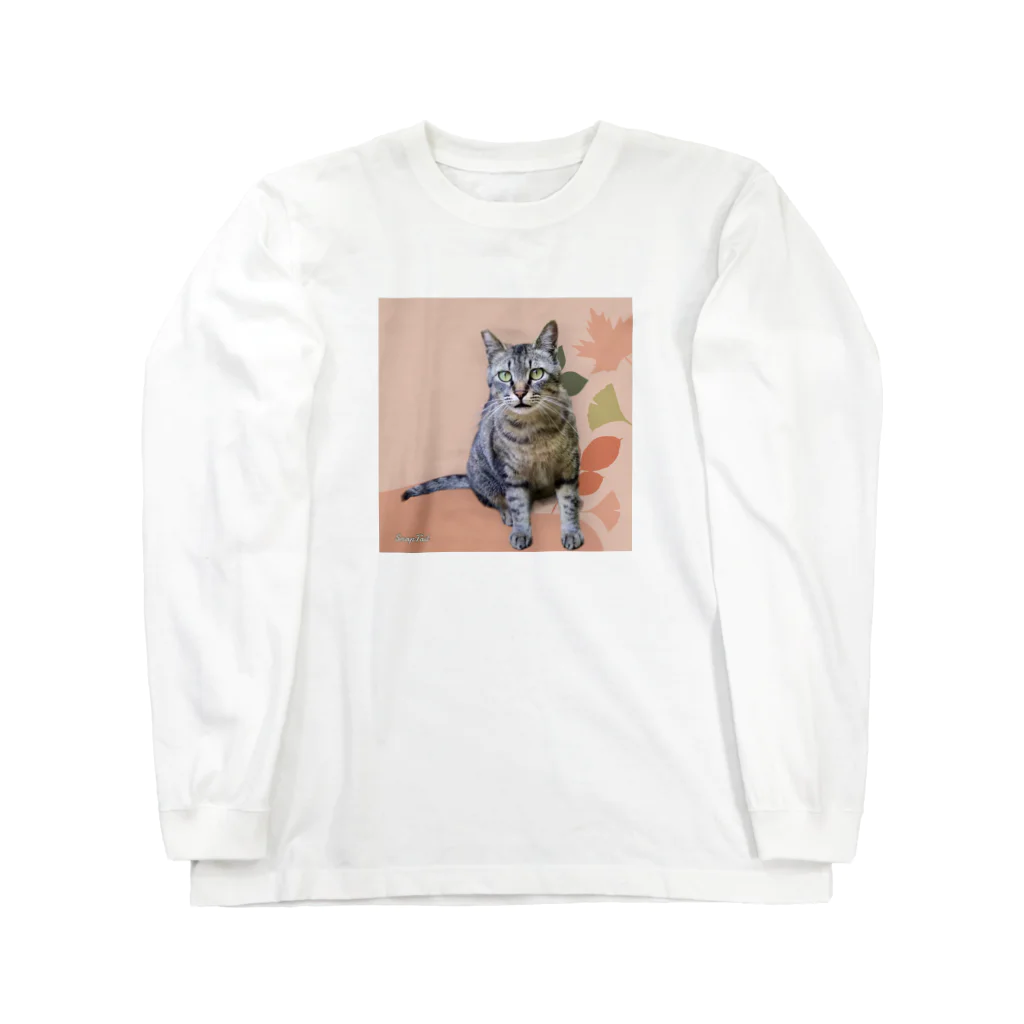 SnapTail by 交流猫動画のキジトラ猫ヤンキジ Long Sleeve T-Shirt