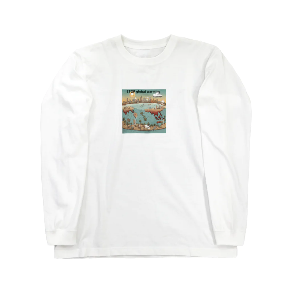 akarityanのstop　地球温暖化 Long Sleeve T-Shirt