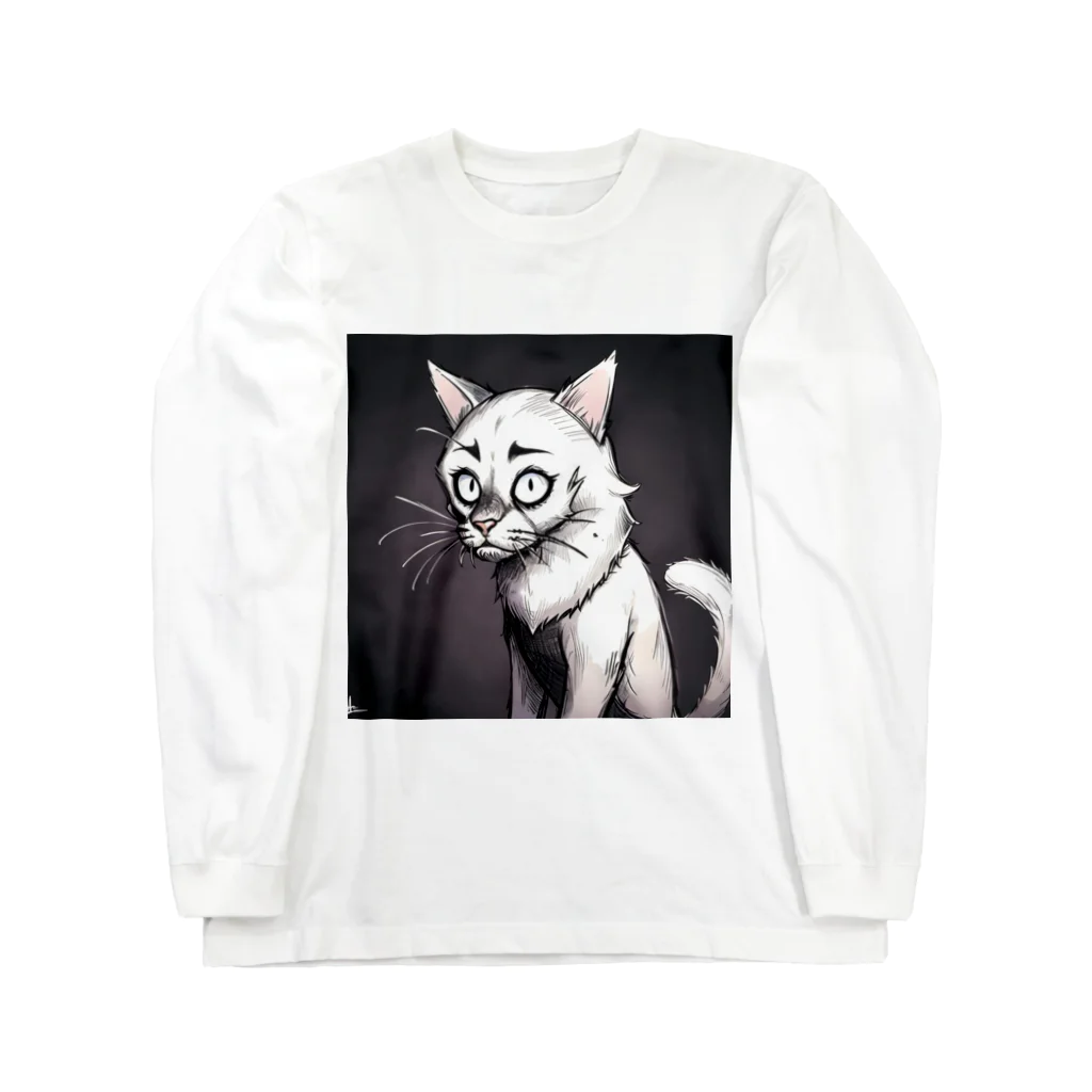 ラッキーマウンテンのWhite CAT Long Sleeve T-Shirt