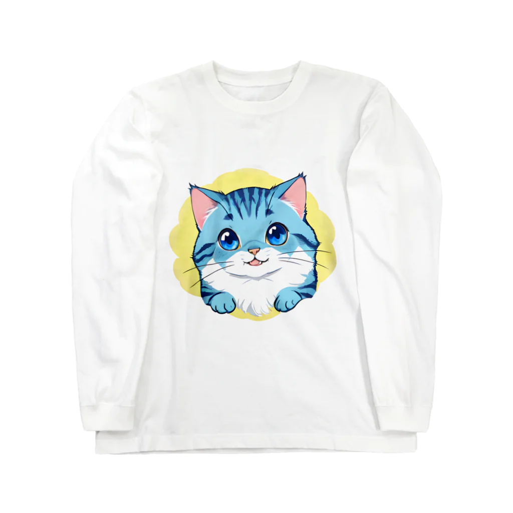 こひさま ショップ - 陽だまりの笑顔のねこのふわふわ ロングスリーブTシャツ