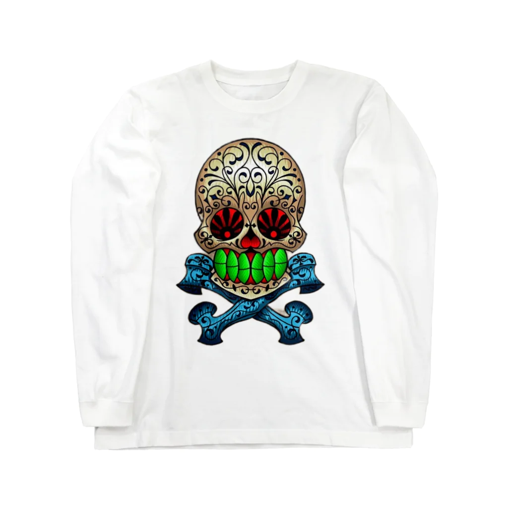 Hinakagoのメキシカンスカル Long Sleeve T-Shirt