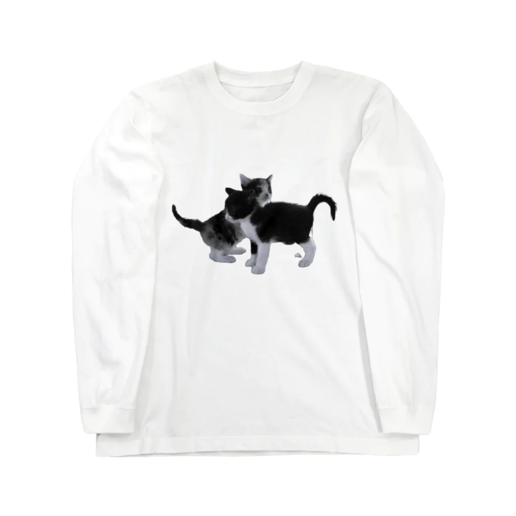 なかねことながたねこの仲良し子猫ちゃん、今日は何して遊ぶ？ Long Sleeve T-Shirt