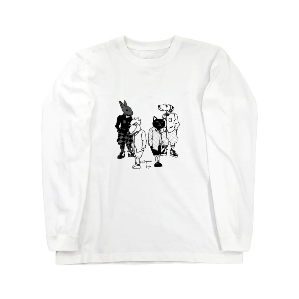 NEOJAPANESESTYLE                               のanimals Long Sleeve T-Shirt