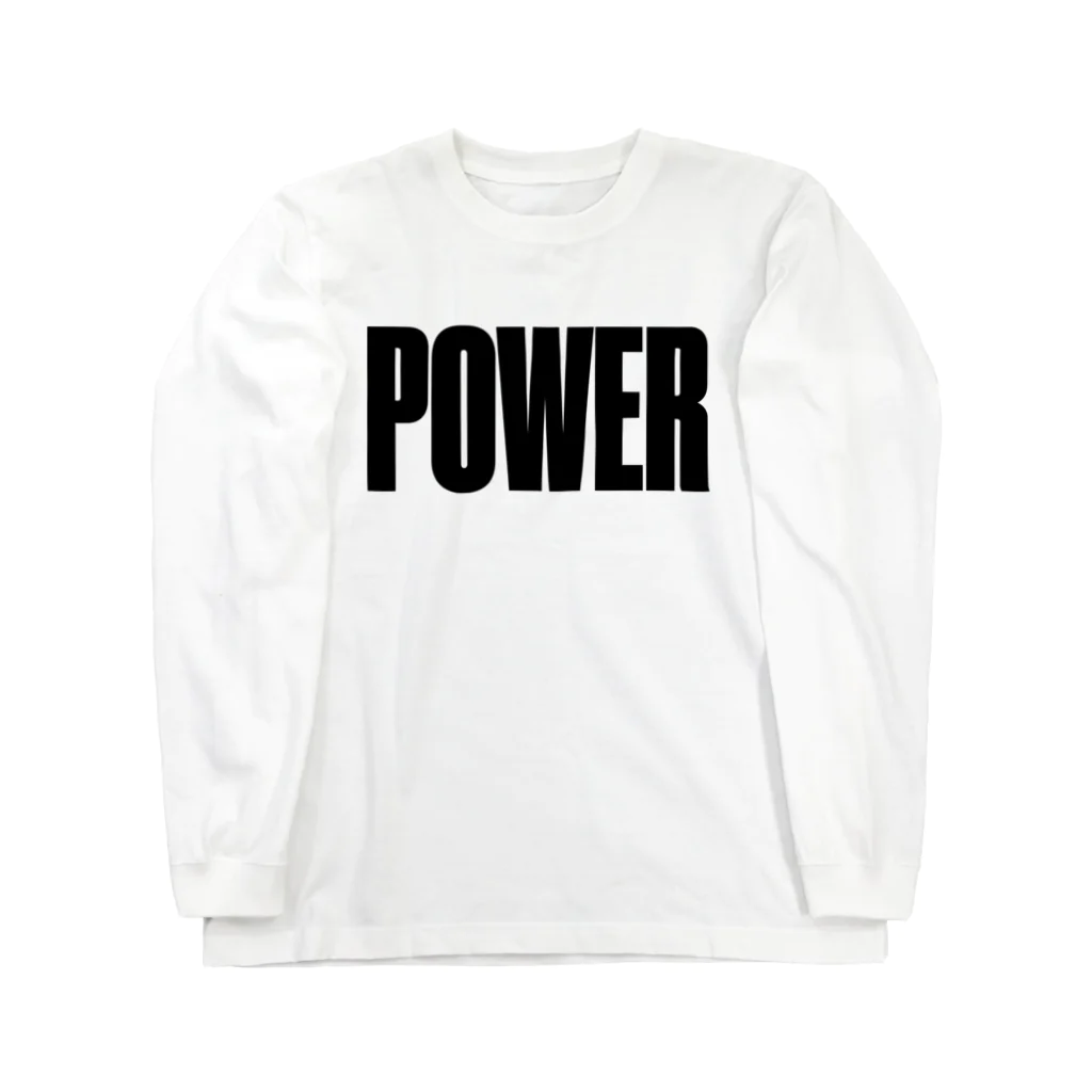 おもしろいTシャツ屋さんのPOWER パワー 筋肉 ロングスリーブTシャツ