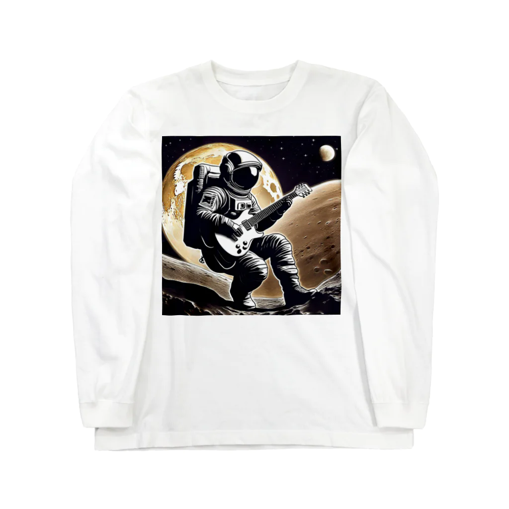 宇宙開発デザイン科の月面のギタリスト Long Sleeve T-Shirt