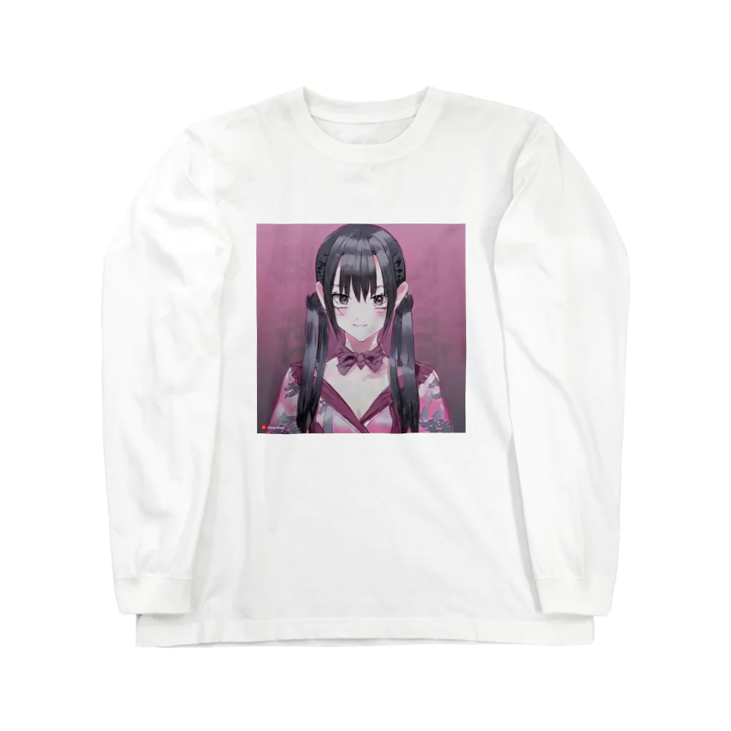 hamusutaroのツインテール女の子 ロングスリーブTシャツ