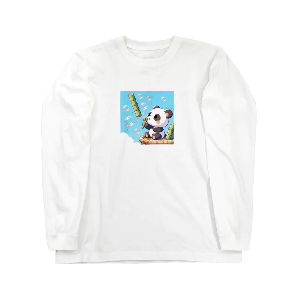 ぷにぷにのシャボン玉パンダくん Long Sleeve T-Shirt