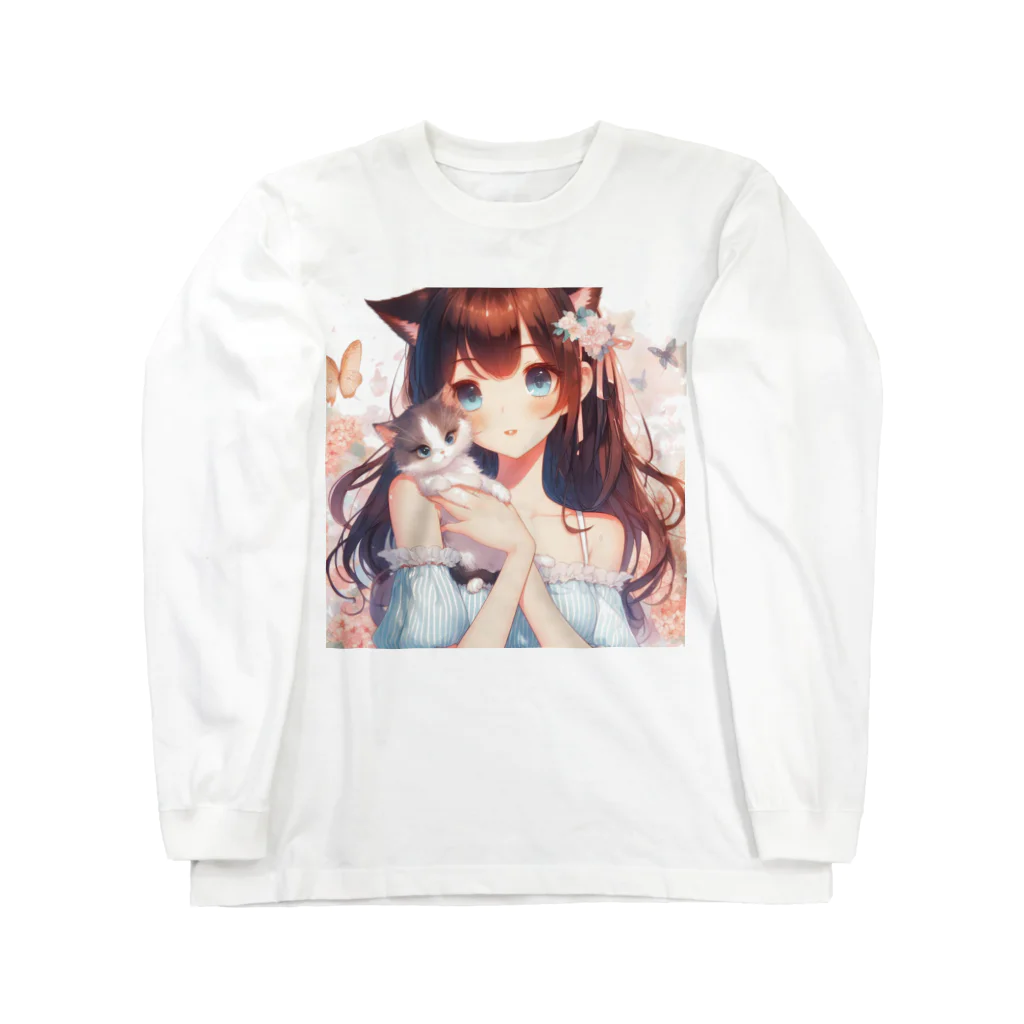 amberの子猫の癒し ロングスリーブTシャツ