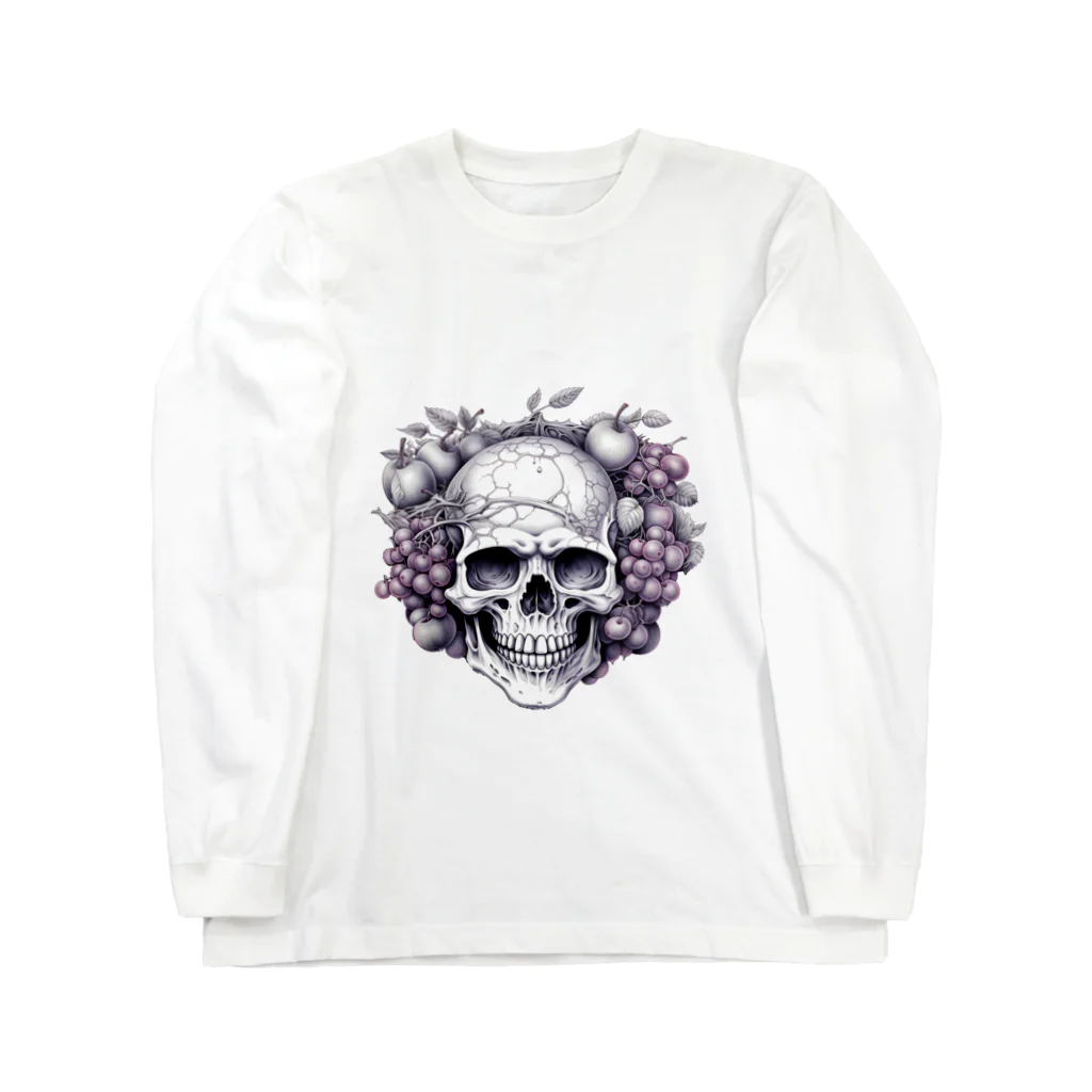 LCOMLのフルーツに囲まれたSKULL Long Sleeve T-Shirt