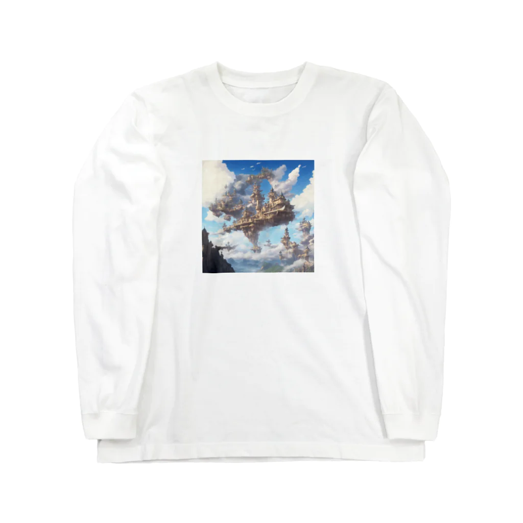 SetsunaAIの空に浮かぶ島のファンタジーグッズ Long Sleeve T-Shirt