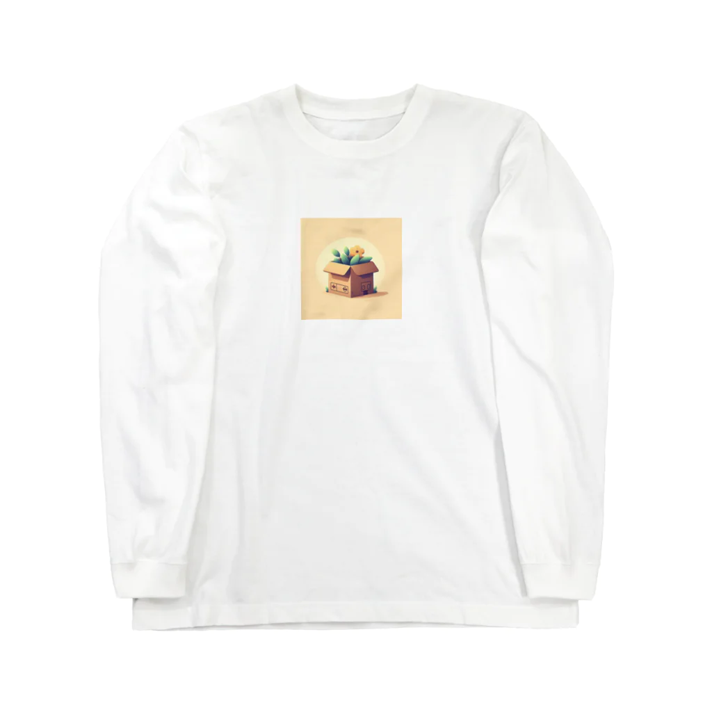 SAKIのダンボールの可愛いイラスト Long Sleeve T-Shirt