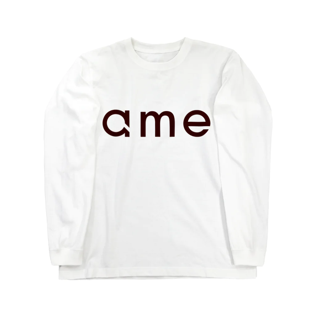 amecafeのameCafe ロゴオリジナル 白Tシャツ ロングスリーブTシャツ