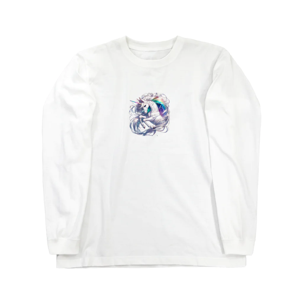 Firelyの七色のユニコーン_002 Long Sleeve T-Shirt