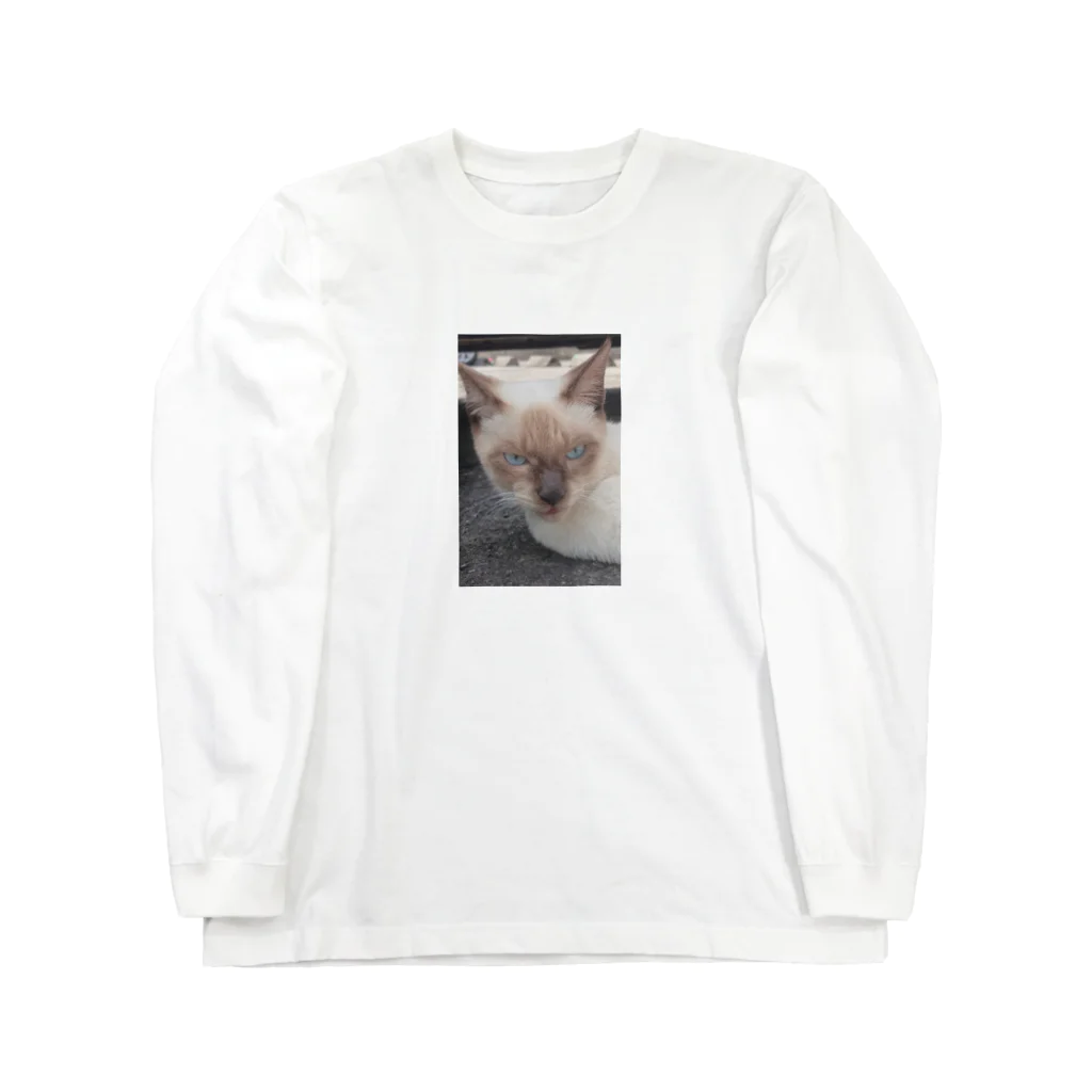 Makoto_Kawano Designの悪そうなのにカワイイ猫ちゃん Long Sleeve T-Shirt