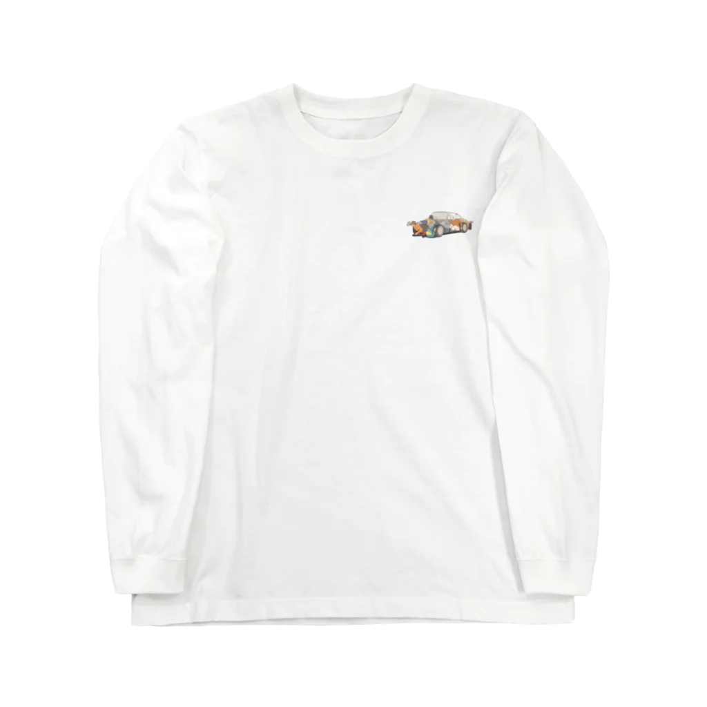 hitocopi工房の人で自動車のシルエットを表現してみました Long Sleeve T-Shirt