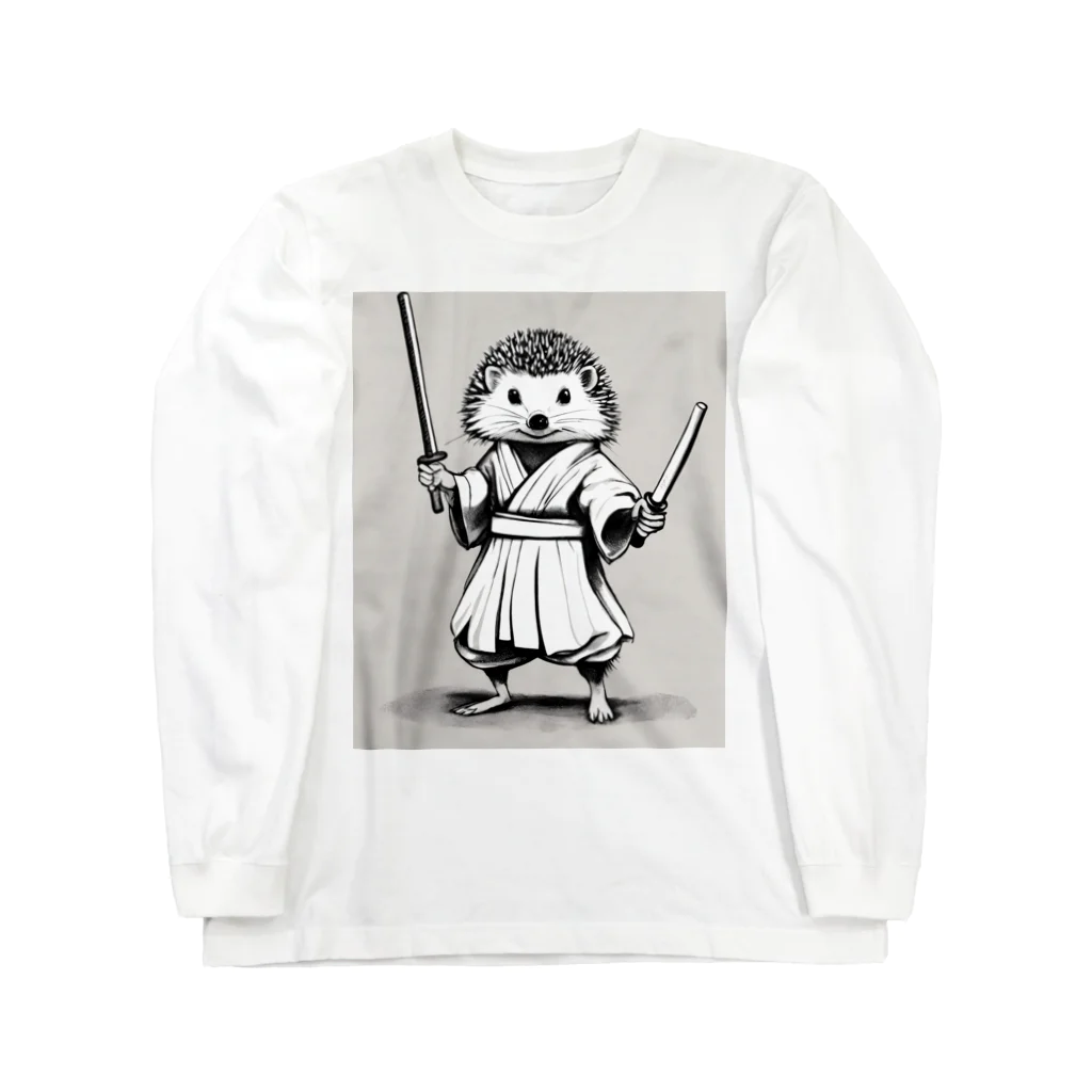 ワンダーワールド・ワンストップの和服を着たハリネズミ Long Sleeve T-Shirt