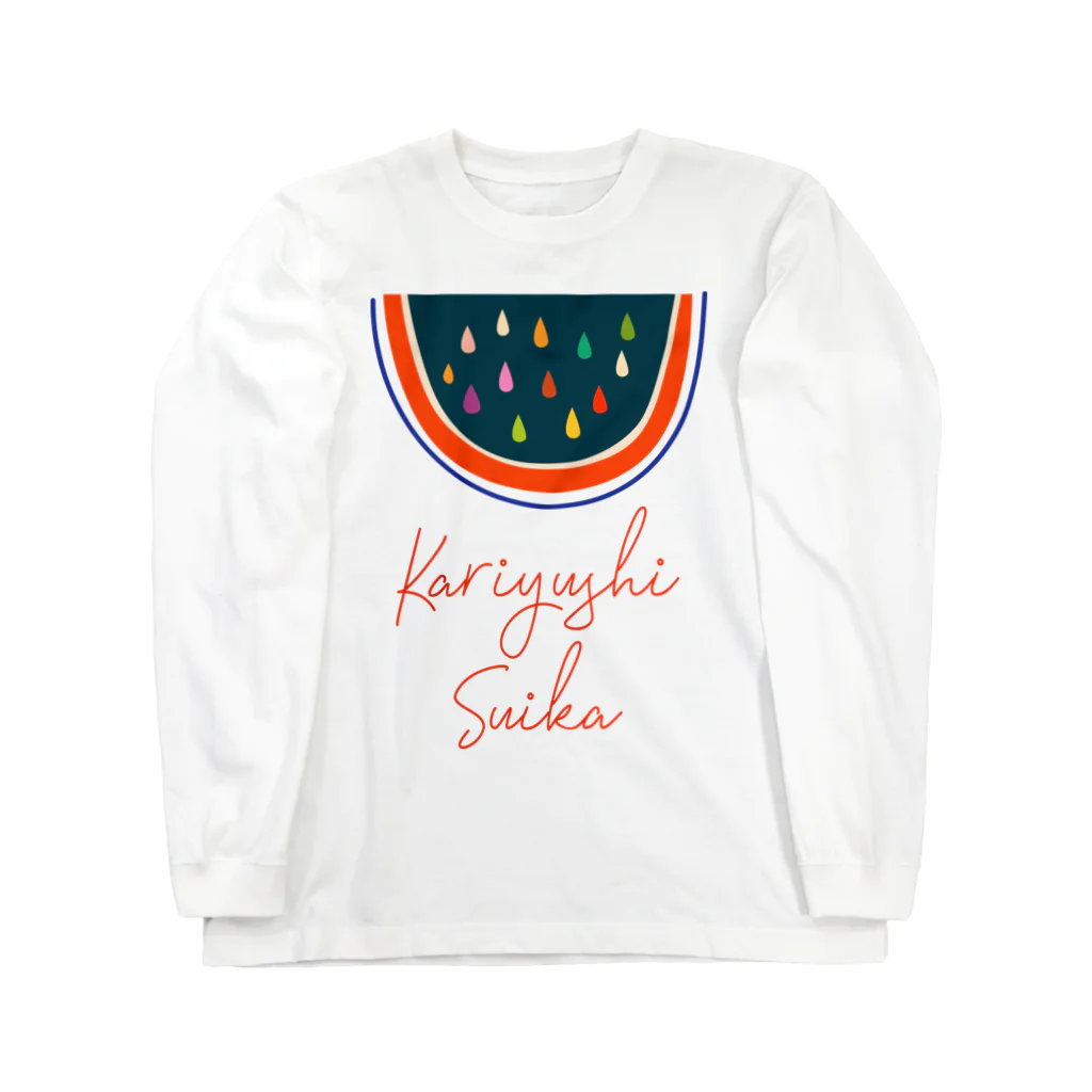 かりゆしすいか🍉のかりゆしすいかオリジナル ロングスリーブTシャツ