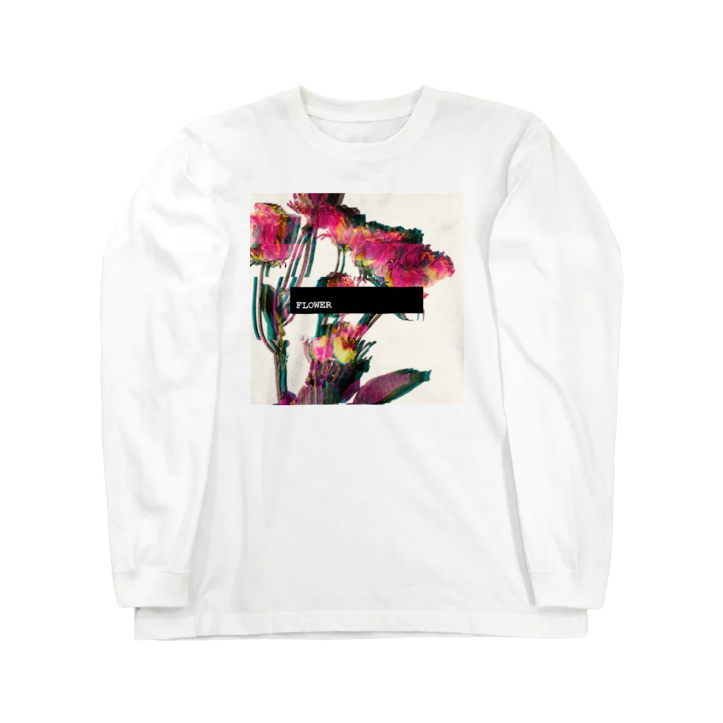 AXELのエモグリッチフラワー Long Sleeve T-Shirt