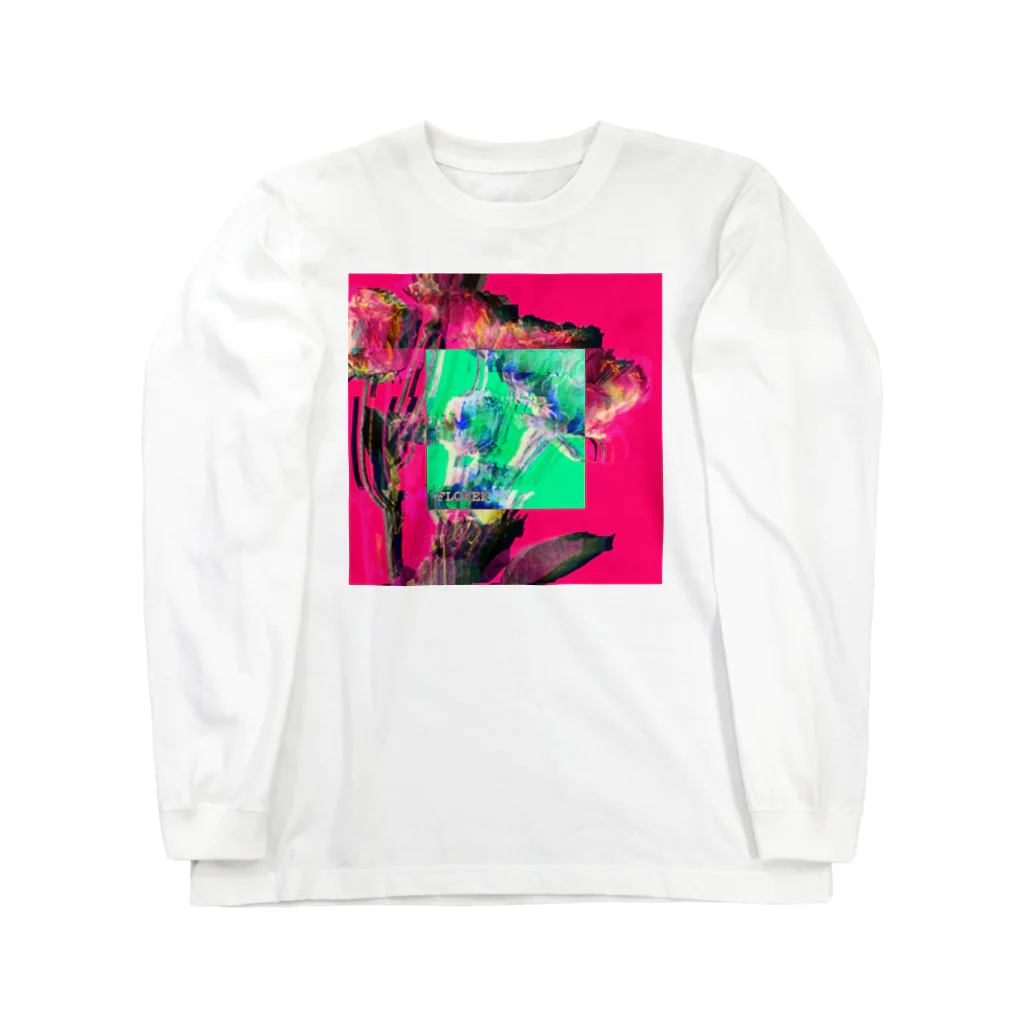 AXELのエモグリッチフラワー Long Sleeve T-Shirt