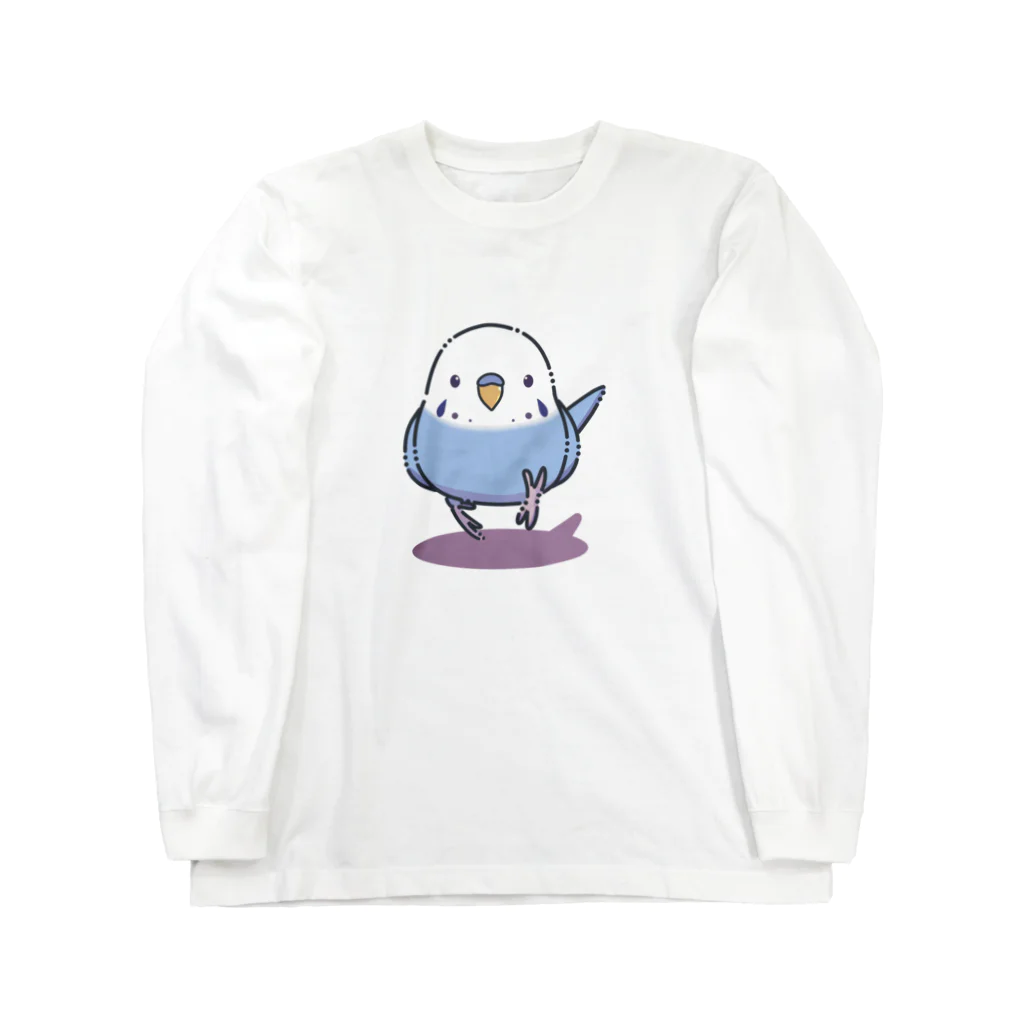 ぽっぽこ本舗のインコ走る Long Sleeve T-Shirt