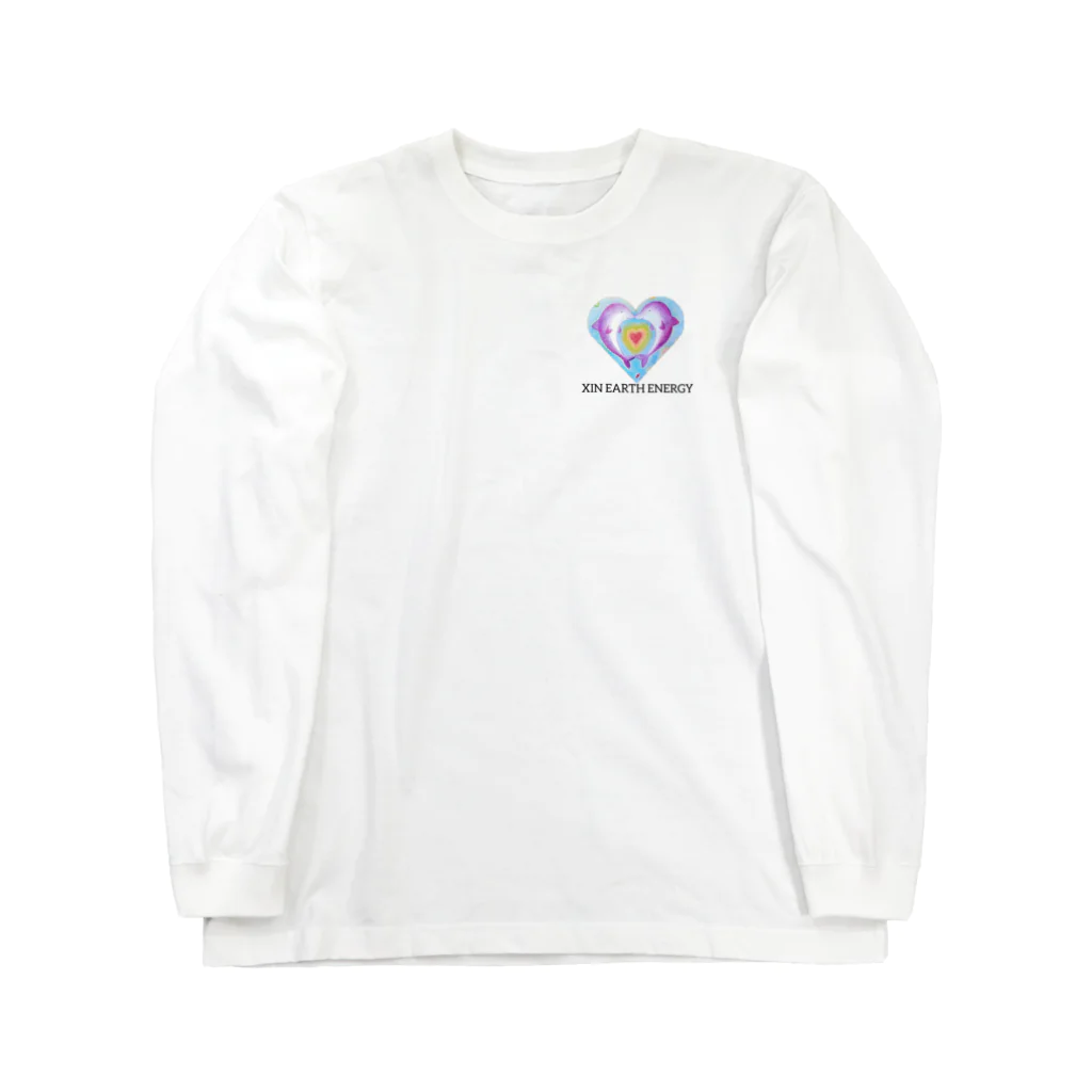 XIN地球369ショップのXIN地球ツインイルカLOVE♡ Long Sleeve T-Shirt